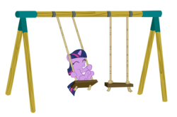 Size: 7138x4723 | Tagged: safe, artist:sofunnyguy, twilight sparkle, g4, absurd resolution, cute, filly, simple background, swing, transparent background, vector