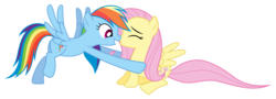 Size: 7500x2700 | Tagged: safe, artist:pikamander2, fluttershy, rainbow dash, g4