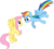 Size: 6685x6029 | Tagged: safe, artist:flutterguy317, fluttershy, rainbow dash, pegasus, pony, g4, absurd resolution, duo, duo female, female, flying, mare, simple background, spread wings, transparent background, wings