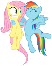 Size: 5000x6238 | Tagged: safe, artist:ieatcookiesforbrekki, fluttershy, rainbow dash, g4, absurd resolution