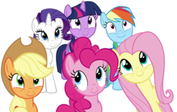 Size: 1657x1054 | Tagged: safe, artist:mattyhex, applejack, fluttershy, pinkie pie, rainbow dash, rarity, twilight sparkle, g4, simple background, svg, transparent background, vector