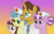 Size: 3929x2481 | Tagged: safe, artist:kutejnikov, doctor horse, doctor stable, nurse coldheart, nurse snowheart, nurse sweetheart, nursery rhyme, earth pony, pony, unicorn, g4, derp, female, glasses, gradient background, group, male, mare, midget, necktie, nurse, quartet, stallion