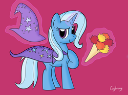 Size: 2592x1936 | Tagged: safe, artist:thebrokencog, trixie, g4, flower, smiling