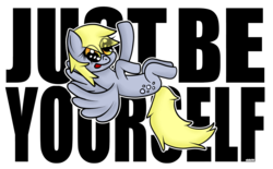 Size: 1000x620 | Tagged: safe, artist:chibi95, derpy hooves, pegasus, pony, g4, female, solo, text