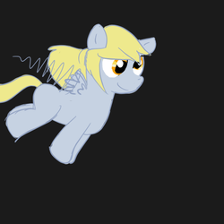 Size: 512x512 | Tagged: safe, artist:outofhappypills, derpy hooves, pony, g4, female, filly, foal, solo, younger