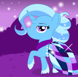 Size: 1132x1128 | Tagged: safe, artist:xrainbowicecreamx, trixie, g4, clothes, dress, smiling