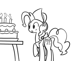 Size: 1079x900 | Tagged: safe, artist:nasse, pinkie pie, g4, apron, cake, clothes