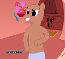 Size: 730x666 | Tagged: safe, brazzers, johnny sins, ponified, towel