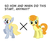 Size: 900x900 | Tagged: safe, carrot top, derpy hooves, golden harvest, earth pony, pegasus, pony, g4, duo, duo female, female, mare, meta, ship:derpytop, shipping