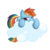 Size: 2540x2540 | Tagged: safe, artist:hidden-cat, rainbow dash, pony, g4, cloud, female, meh, solo