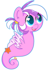 Size: 949x1371 | Tagged: safe, artist:mochi--pon, oc, oc only, oc:bubbleblast, sea pony, starfish, solo, stars