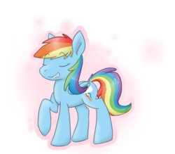 Size: 955x836 | Tagged: safe, artist:albtraumspringer, rainbow dash, pony, g4, female, grin, simple background, solo