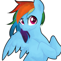 Size: 1000x1000 | Tagged: safe, artist:lattees, rainbow dash, pony, g4, female, simple background, solo, transparent background