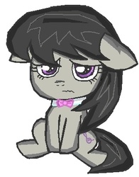 Size: 318x406 | Tagged: safe, artist:noah-nyan, octavia melody, pony, g4, cute, female, looking at you, sad, sadorable, simple background, solo, white background