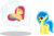 Size: 7180x4775 | Tagged: safe, artist:ulyssesgrant, oc, oc only, oc:blueberry blitz, oc:ion, pegasus, pony, g4, absurd resolution, cloud, happy