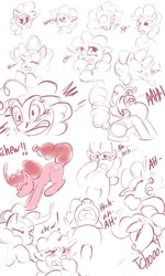 Size: 932x1554 | Tagged: source needed, safe, artist:catbutt, pinkie pie, g4, fetish, nostril flare, sketch dump, sneezing, sneezing fetish
