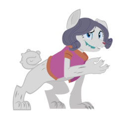 Size: 800x738 | Tagged: safe, artist:dbkit, rarity, diamond dog, g4, diamond dogified, female diamond dog, raridog, simple background, solo, species swap, transparent background
