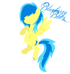 Size: 3249x3436 | Tagged: safe, artist:shani-art, oc, oc only, oc:blueberry blitz, pegasus, pony, cutie mark, female, hooves, lineless, mare, minimalist, simple background, solo, spread wings, transparent background, wings