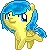 Size: 50x50 | Tagged: safe, artist:pegasisters82, oc, oc only, oc:blueberry blitz, pegasus, pony, animated, blinking, pixel art, small, solo, sprite, tiny
