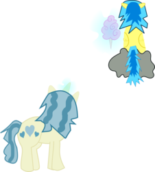 Size: 950x1053 | Tagged: safe, artist:sunnyqueenie, oc, oc only, oc:blueberry blitz, pegasus, pony, cloud, cotton candy, food, sad