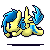Size: 50x50 | Tagged: safe, artist:silverskystrike, oc, oc only, oc:blueberry blitz, pegasus, pony, animated, lowres, running, simple background, small, solo, tiny, transparent background