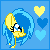Size: 50x50 | Tagged: safe, artist:cookiejelly, oc, oc only, oc:blueberry blitz, pegasus, pony, animated, avatar, heart, icon, lowres, small, solo, tiny
