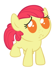 Size: 2200x2800 | Tagged: safe, artist:beavernator, apple bloom, earth pony, pony, g4, adorabloom, baby, baby pony, cute, female, filly, foal, simple background, solo, vector, white background, younger