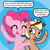 Size: 576x576 | Tagged: safe, artist:ficficponyfic, pinkie pie, oc, oc:treebark, pony, g4, do or deer, pun, speech bubble