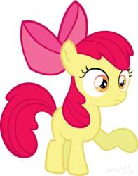 Size: 5999x7621 | Tagged: dead source, safe, apple bloom, earth pony, pony, g4, absurd resolution, female, reaction image, simple background, solo, transparent background, vector