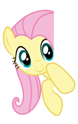 Size: 4400x7000 | Tagged: safe, artist:anxet, fluttershy, pony, g4, absurd resolution, female, looking at you, peekaboo, simple background, solo, transparent background, vector