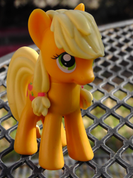 Size: 1944x2592 | Tagged: safe, applejack, earth pony, pony, g4, figure, gift set, irl, photo, solo, toy