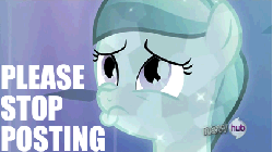 Size: 423x238 | Tagged: safe, glass slipper, crystal pony, pony, g4, animated, filly, image macro, meme, pouting, reaction image