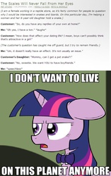 Size: 608x970 | Tagged: safe, twilight sparkle, g4, barely pony related, futurama, i don't want to live on this planet anymore, male, meme, not always right, ponified, stupidity, text