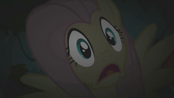 Size: 800x450 | Tagged: safe, screencap, fluttershy, pony, g4, female, scared, solo