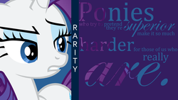 Size: 1920x1080 | Tagged: safe, artist:thesarcasticbrony, rarity, g4, quote, typography, vector, wallpaper