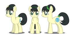 Size: 1280x720 | Tagged: safe, artist:aginpro, pony, avatar the last airbender, ponified, simple background, solo, toph bei fong, white background