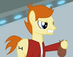 Size: 554x436 | Tagged: safe, artist:aginpro, pony, bits, futurama, male, philip j. fry, ponified, shut up and take my money, solo