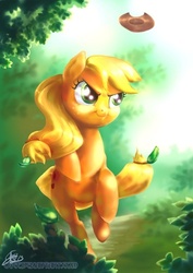 Size: 310x437 | Tagged: safe, artist:oyee, applejack, earth pony, pony, g4, female, solo