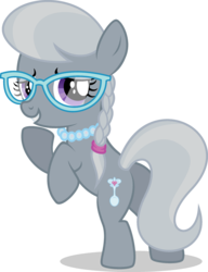 Size: 2000x2600 | Tagged: safe, artist:leopurofriki, silver spoon, earth pony, pony, g4, .svg available, female, filly, glasses, simple background, solo, transparent background, vector