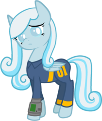 Size: 356x424 | Tagged: safe, artist:realbarenziah, oc, oc only, oc:snowdrop, pegasus, pony, fallout equestria, female, mare, older, older snowdrop, simple background, solo, transparent background