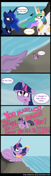 Size: 1417x4840 | Tagged: safe, artist:sketchymouse, princess celestia, princess luna, twilight sparkle, alicorn, pony, g4, alicorn drama, female, mare, parody, planet of the apes, twilight sparkle (alicorn)