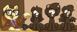 Size: 1500x625 | Tagged: safe, artist:atryl, drew carey, game show, ponified, television, whose line is it anyway