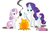 Size: 1920x1200 | Tagged: safe, artist:7doran, rarity, sweetie belle, pony, unicorn, g4, belle sisters, bipedal, campfire, cooking, duo, duo female, female, filly, fire, foal, food, lidded eyes, mare, marshmallow, rarity is a marshmallow, rarity using marshmallows, roasting, siblings, simple background, sisters, sweetie belle can't cook, sweetie belle is a marshmallow too, sweetie belle using marshmallows, sweetie fail, white background