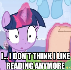 Size: 500x497 | Tagged: safe, rainbow dash, twilight sparkle, g4, image macro, irony, letter