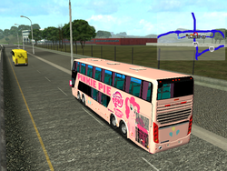 Size: 800x600 | Tagged: safe, artist:rodriguez, pinkie pie, g4, 18 wos haulin, mod bus