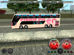 Size: 800x600 | Tagged: safe, artist:rodriguez, pinkie pie, g4, 18 wos haulin, mod bus