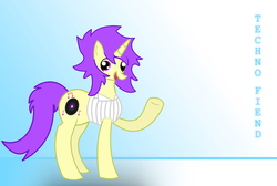 Size: 1900x1280 | Tagged: safe, artist:robopengwin, oc, oc only, oc:techno fiend, pony, unicorn, ponysona