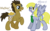 Size: 4706x2942 | Tagged: safe, artist:inkrose98, derpy hooves, doctor whooves, time turner, earth pony, pegasus, pony, g4, derp, female, male, mare, muffin, role reversal, simple background, stallion, swapped cutie marks, transparent background, underp