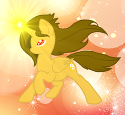 Size: 386x355 | Tagged: safe, artist:princess amity, oc, oc only, alicorn, pony, alicorn oc, magic, yin-yang