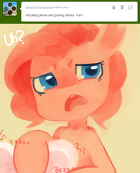 Size: 650x800 | Tagged: dead source, safe, artist:dhui, pinkie pie, g4, pillow, tired pie